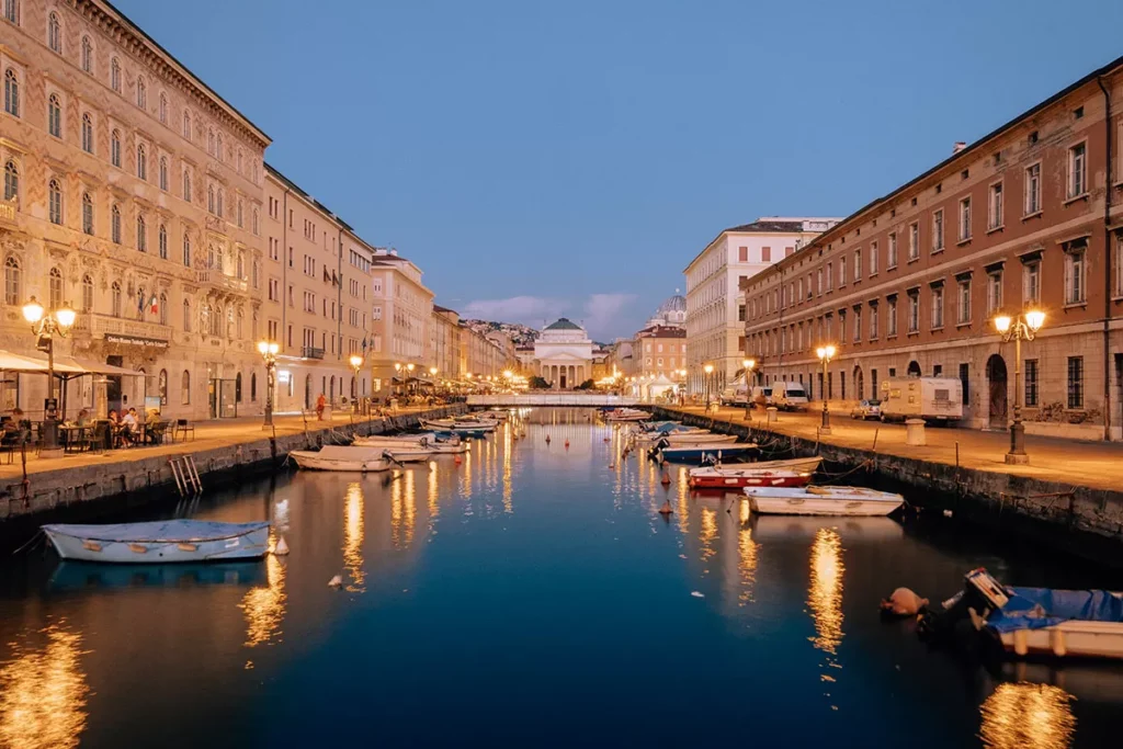 Best-Things-to-Do-in-Trieste-Italy-Grand-canal-at-dusk