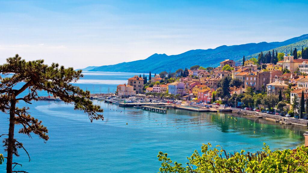 Town Of Volosko Waterfront Panoramic View